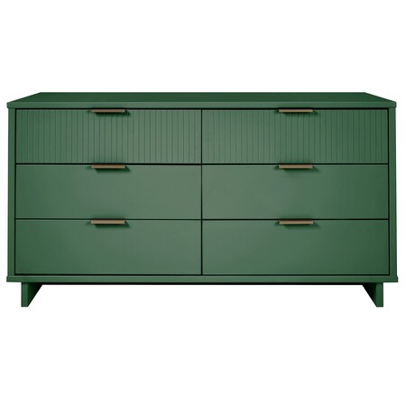 Manhattan Comfort Granville 55.07 Double Wide Dresser in Sage Green DR-5033